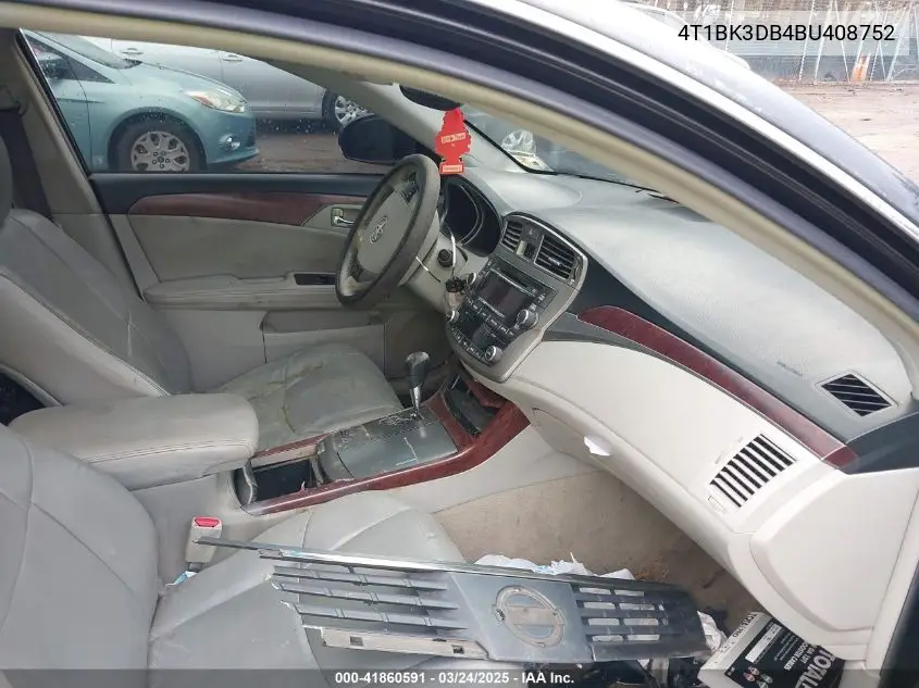 2011 Toyota Avalon VIN: 4T1BK3DB4BU408752 Lot: 41860591