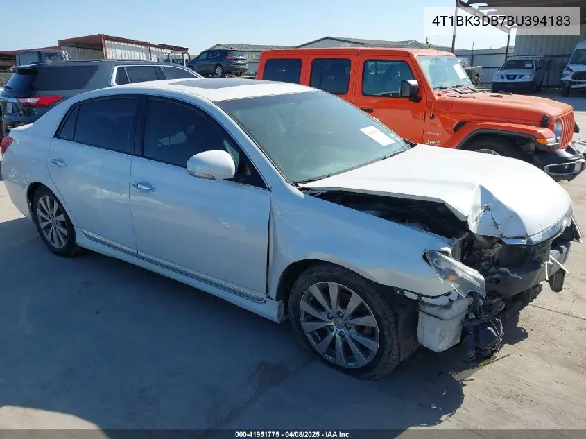 2011 Toyota Avalon Limited VIN: 4T1BK3DB7BU394183 Lot: 41951775
