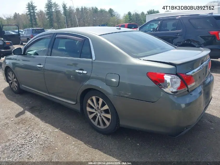 2011 Toyota Avalon Limited VIN: 4T1BK3DB0BU392162 Lot: 42129114