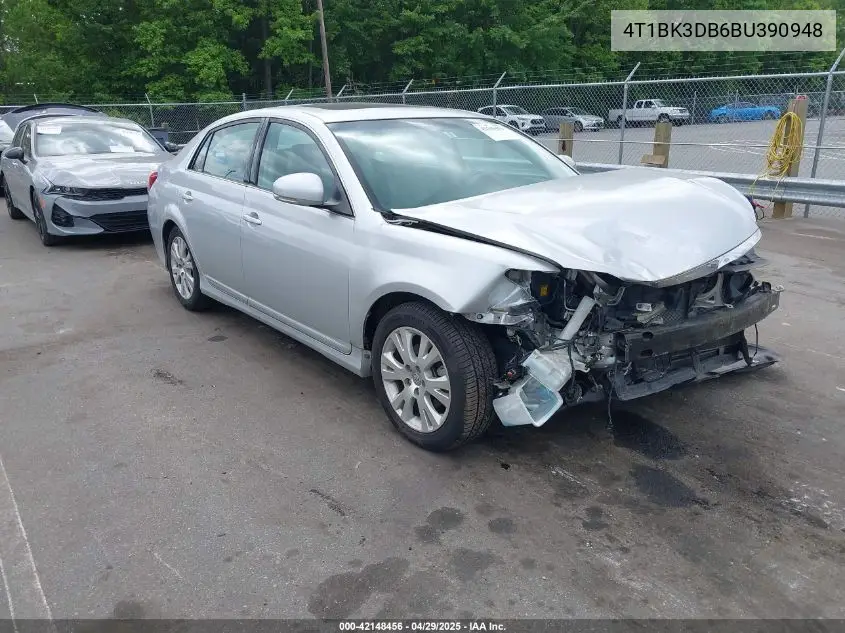 2011 Toyota Avalon VIN: 4T1BK3DB6BU390948 Lot: 42148456