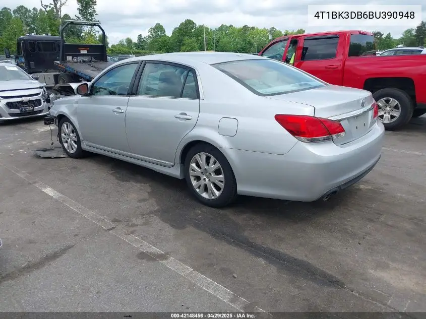 2011 Toyota Avalon VIN: 4T1BK3DB6BU390948 Lot: 42148456