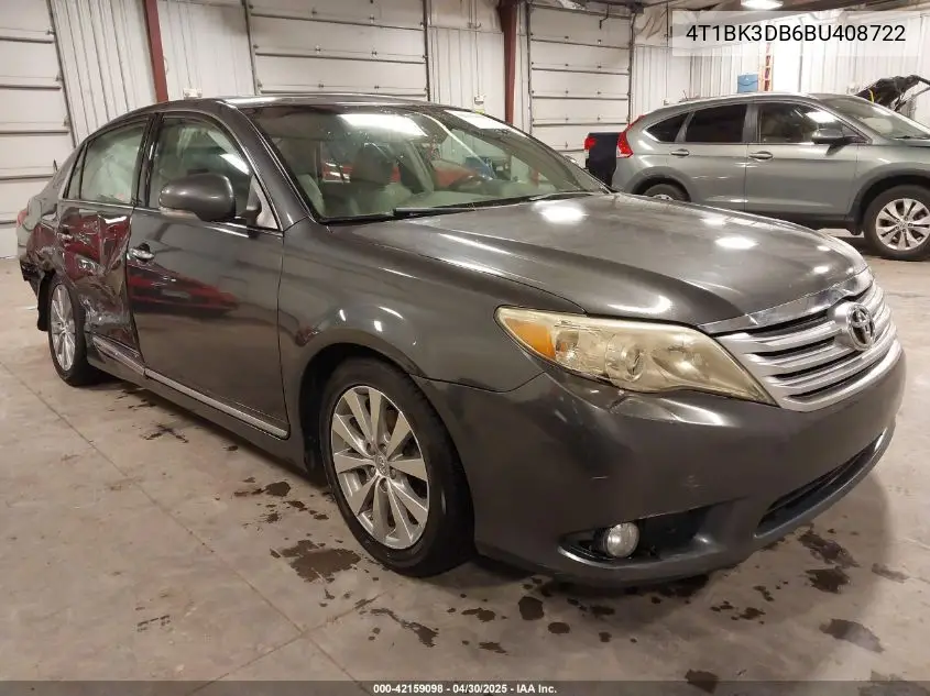 2011 Toyota Avalon Limited VIN: 4T1BK3DB6BU408722 Lot: 42159098
