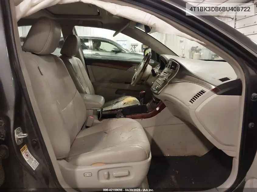 2011 Toyota Avalon Limited VIN: 4T1BK3DB6BU408722 Lot: 42159098