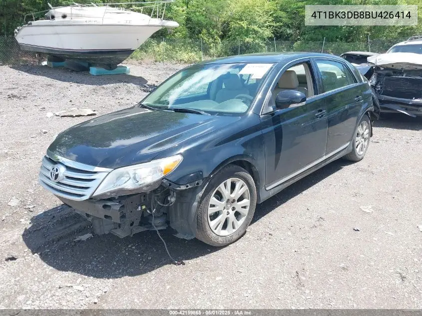 2011 Toyota Avalon VIN: 4T1BK3DB8BU426414 Lot: 42159865