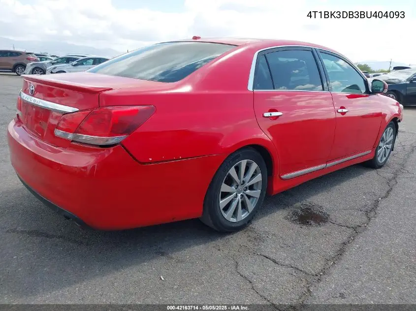 2011 Toyota Avalon Limited VIN: 4T1BK3DB3BU404093 Lot: 42163714