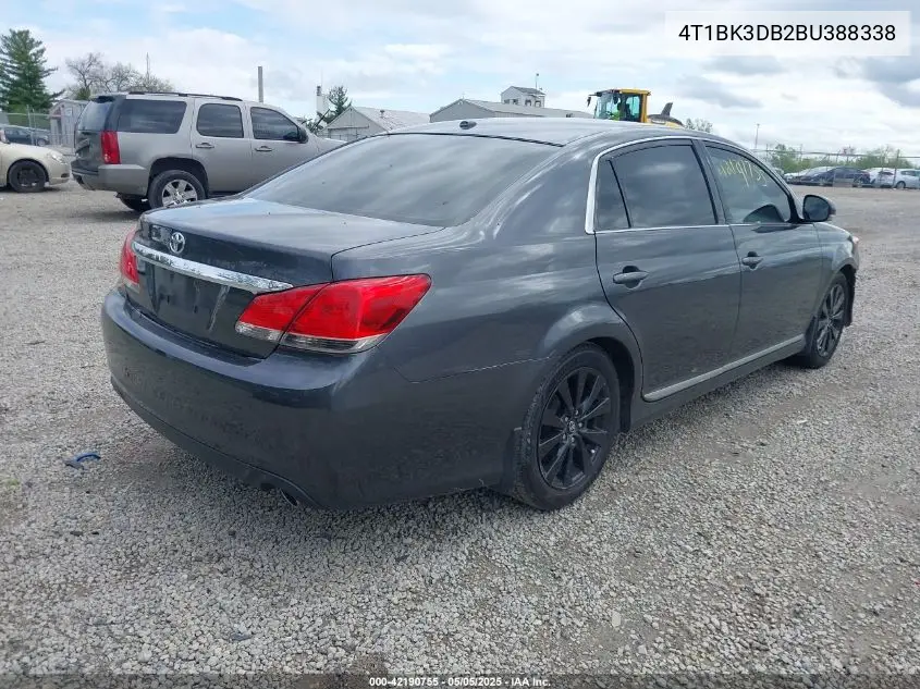 2011 Toyota Avalon Xls VIN: 4T1BK3DB2BU388338 Lot: 42190755