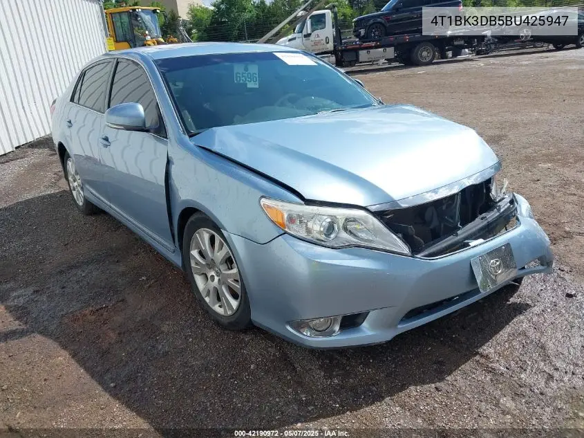 2011 Toyota Avalon VIN: 4T1BK3DB5BU425947 Lot: 42190972