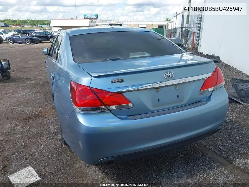 2011 Toyota Avalon VIN: 4T1BK3DB5BU425947 Lot: 42190972