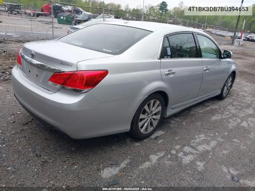 2011 Toyota Avalon Limited VIN: 4T1BK3DB7BU394653 Lot: 42191285
