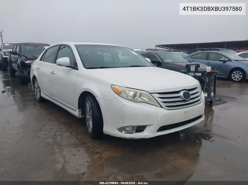 2011 Toyota Avalon Limited VIN: 4T1BK3DBXBU397580 Lot: 42199069