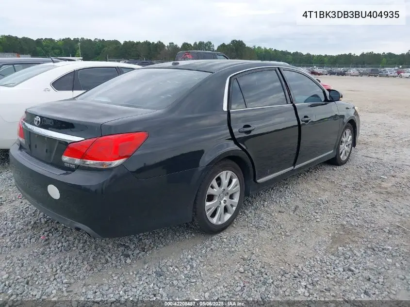 2011 Toyota Avalon VIN: 4T1BK3DB3BU404935 Lot: 42208487