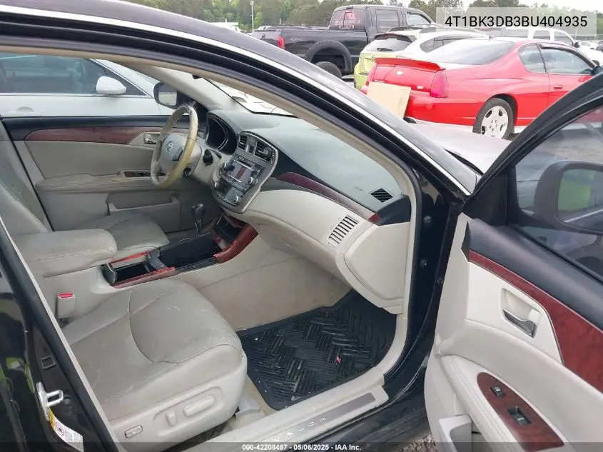 2011 Toyota Avalon VIN: 4T1BK3DB3BU404935 Lot: 42208487