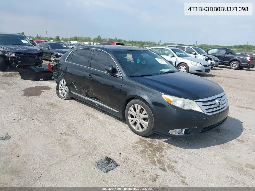 2011 Toyota Avalon VIN: 4T1BK3DB0BU371098 Lot: 42211596