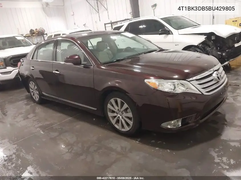 2011 Toyota Avalon Limited VIN: 4T1BK3DB5BU429805 Lot: 42217610