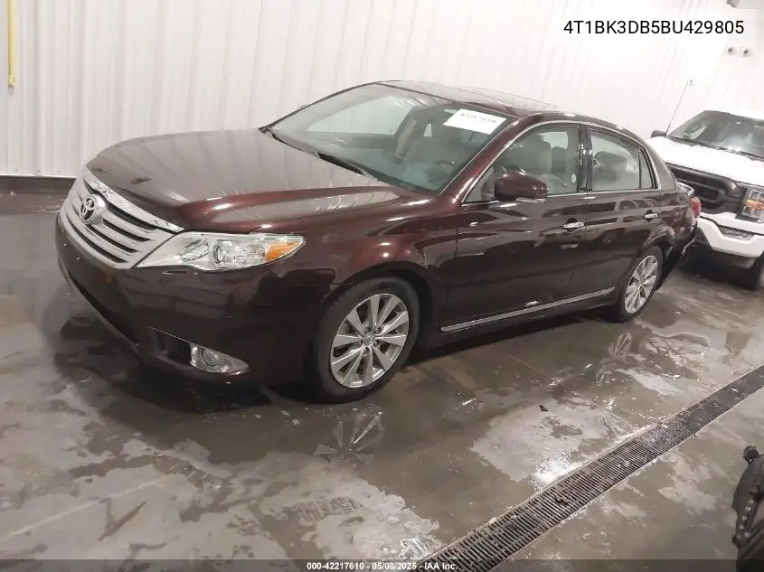 2011 Toyota Avalon Limited VIN: 4T1BK3DB5BU429805 Lot: 42217610