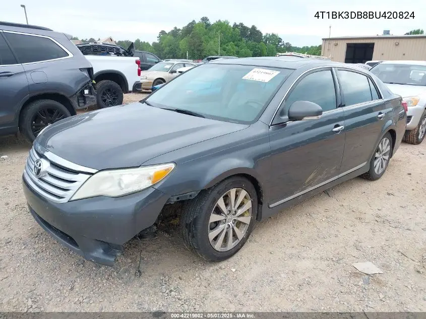 2011 Toyota Avalon Limited VIN: 4T1BK3DB8BU420824 Lot: 42219802
