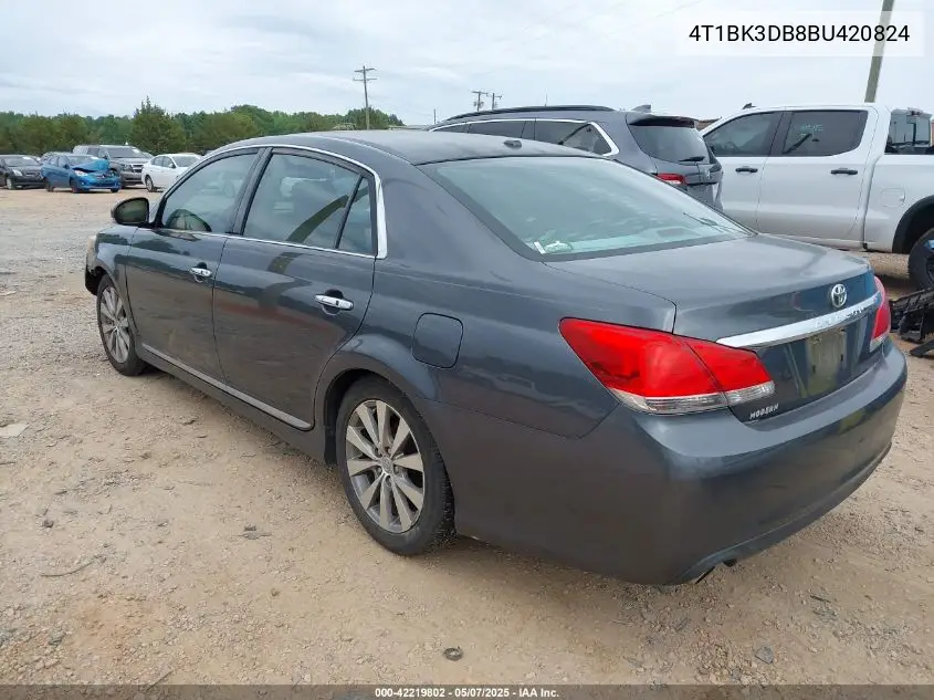 2011 Toyota Avalon Limited VIN: 4T1BK3DB8BU420824 Lot: 42219802