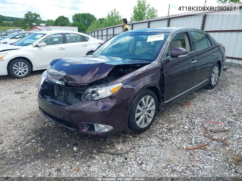 2011 Toyota Avalon Limited VIN: 4T1BK3DBXBU380827 Lot: 42244080