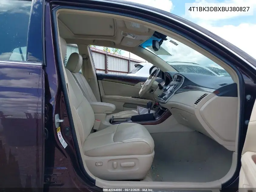 2011 Toyota Avalon Limited VIN: 4T1BK3DBXBU380827 Lot: 42244080