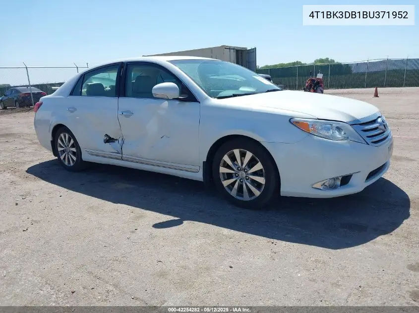 2011 Toyota Avalon Limited VIN: 4T1BK3DB1BU371952 Lot: 42254282