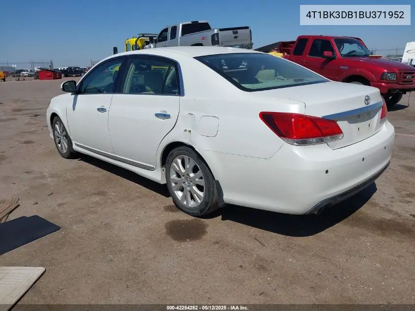2011 Toyota Avalon Limited VIN: 4T1BK3DB1BU371952 Lot: 42254282