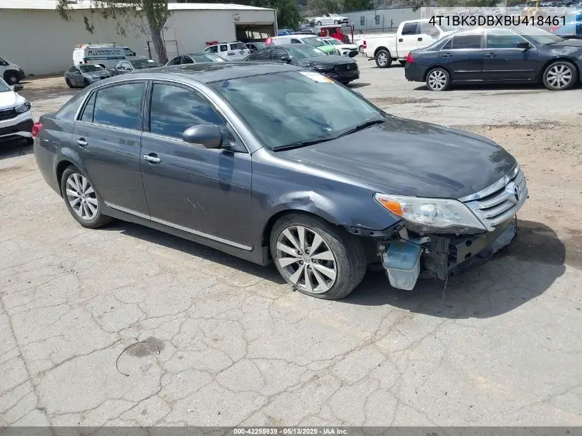 2011 Toyota Avalon Limited VIN: 4T1BK3DBXBU418461 Lot: 42255939