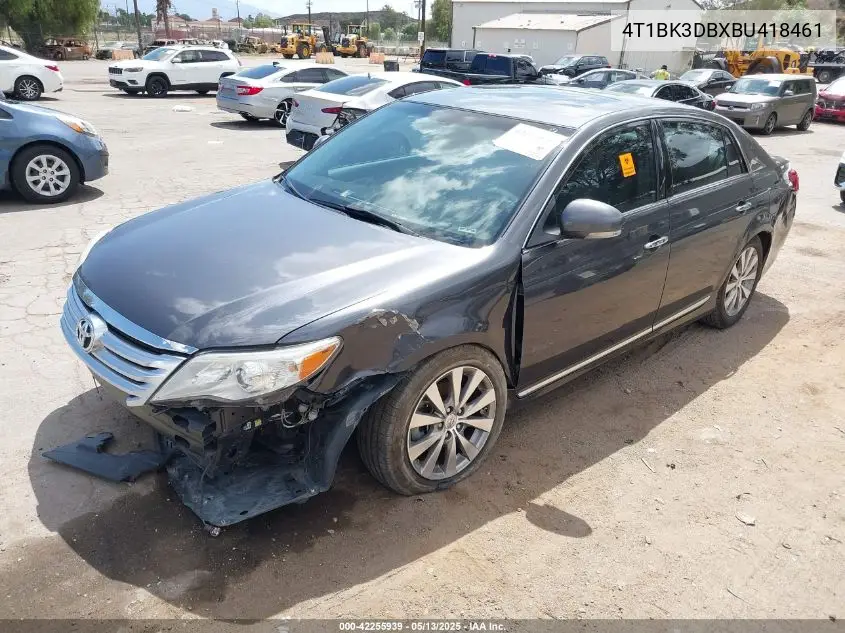 2011 Toyota Avalon Limited VIN: 4T1BK3DBXBU418461 Lot: 42255939