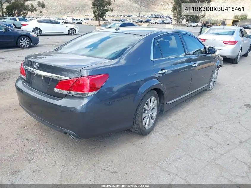 2011 Toyota Avalon Limited VIN: 4T1BK3DBXBU418461 Lot: 42255939