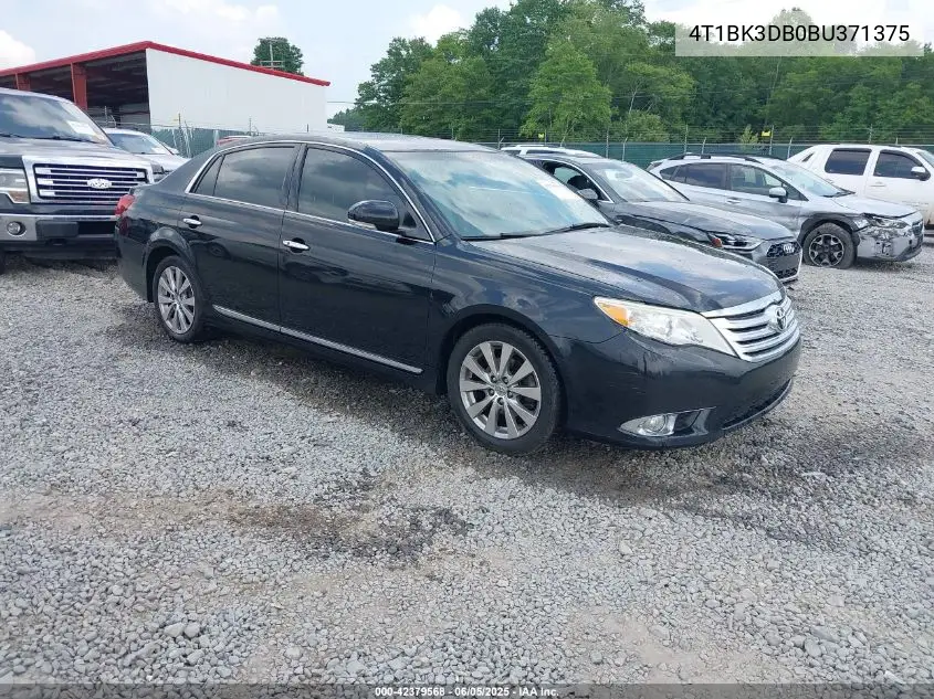 2011 Toyota Avalon Limited VIN: 4T1BK3DB0BU371375 Lot: 42379568