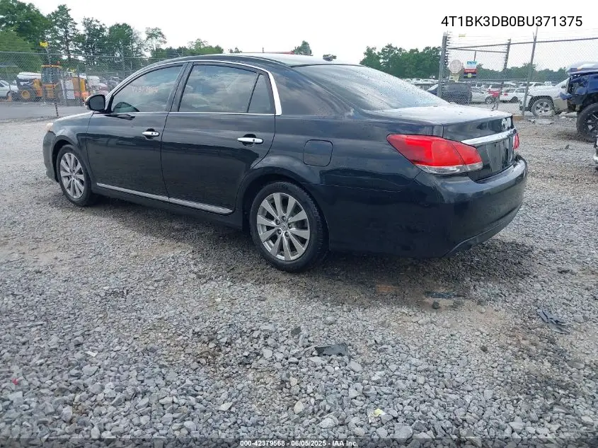2011 Toyota Avalon Limited VIN: 4T1BK3DB0BU371375 Lot: 42379568