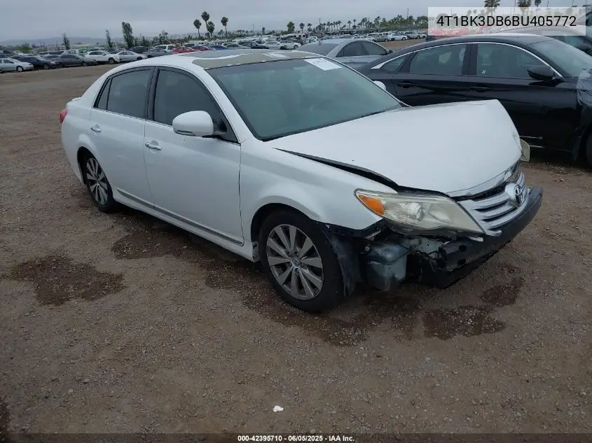 2011 Toyota Avalon Limited VIN: 4T1BK3DB6BU405772 Lot: 42395710