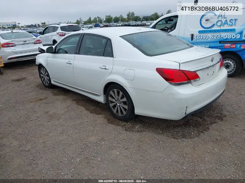 2011 Toyota Avalon Limited VIN: 4T1BK3DB6BU405772 Lot: 42395710