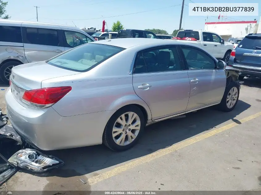 2011 Toyota Avalon VIN: 4T1BK3DB2BU377839 Lot: 42439544