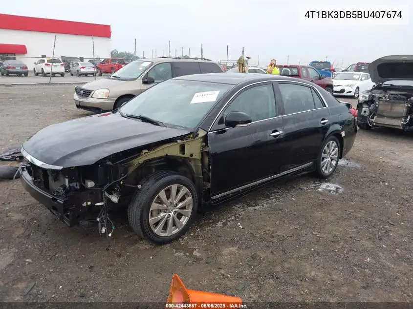 2011 Toyota Avalon Limited VIN: 4T1BK3DB5BU407674 Lot: 42443587
