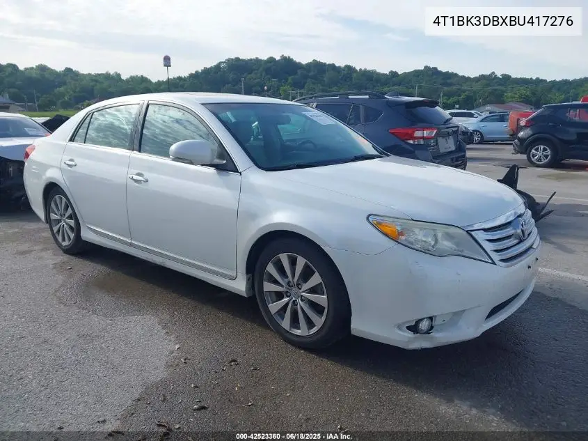 2011 Toyota Avalon Limited VIN: 4T1BK3DBXBU417276 Lot: 42523360