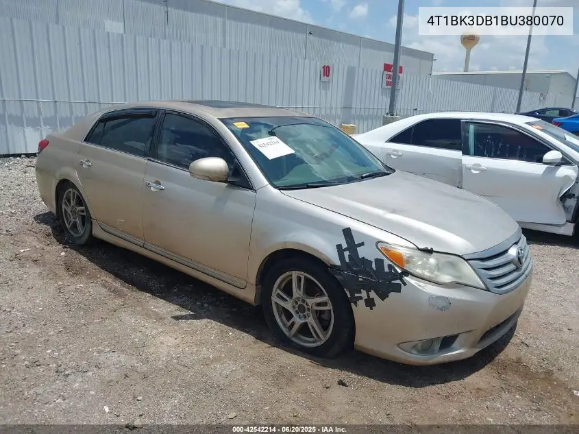 2011 Toyota Avalon Limited VIN: 4T1BK3DB1BU380070 Lot: 42542214