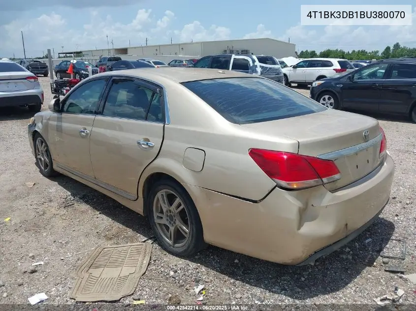 2011 Toyota Avalon Limited VIN: 4T1BK3DB1BU380070 Lot: 42542214