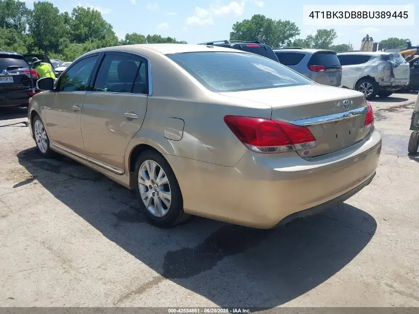 2011 Toyota Avalon VIN: 4T1BK3DB8BU389445 Lot: 42554861
