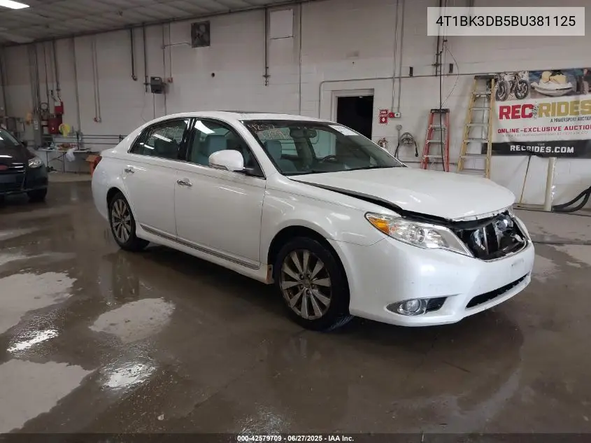 2011 Toyota Avalon Limited VIN: 4T1BK3DB5BU381125 Lot: 42579709