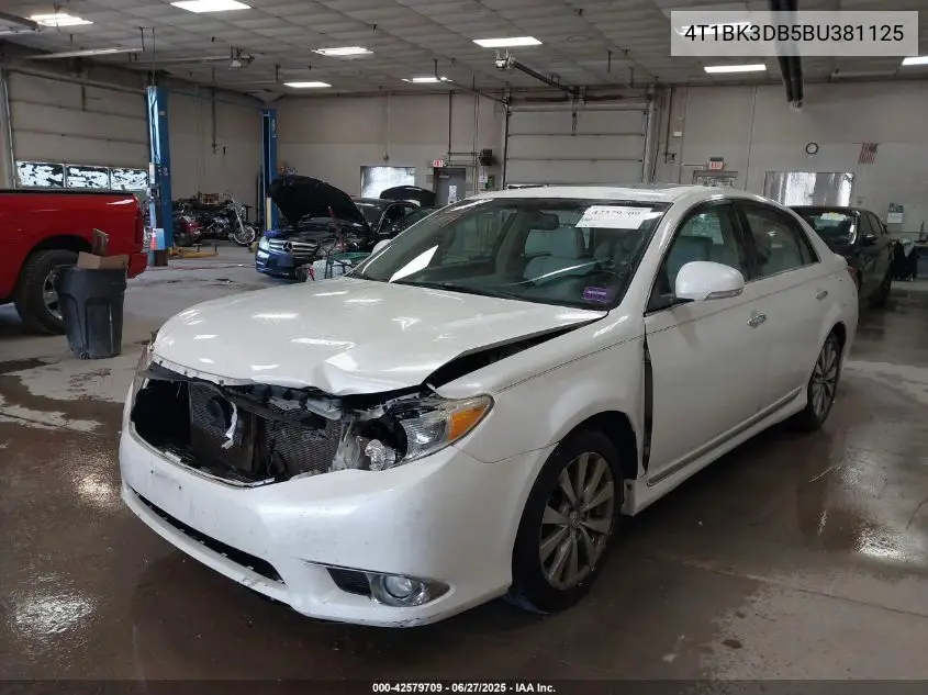 2011 Toyota Avalon Limited VIN: 4T1BK3DB5BU381125 Lot: 42579709
