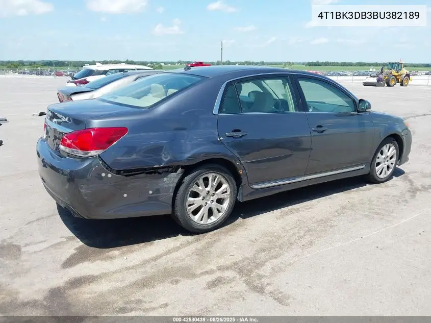 2011 Toyota Avalon VIN: 4T1BK3DB3BU382189 Lot: 42580439