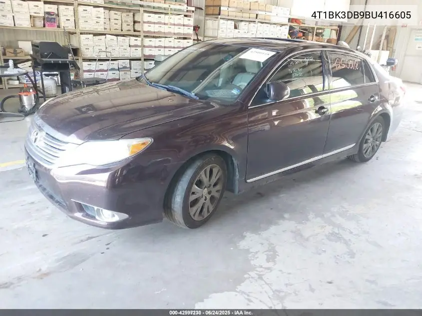 2011 Toyota Avalon VIN: 4T1BK3DB9BU416605 Lot: 42597230