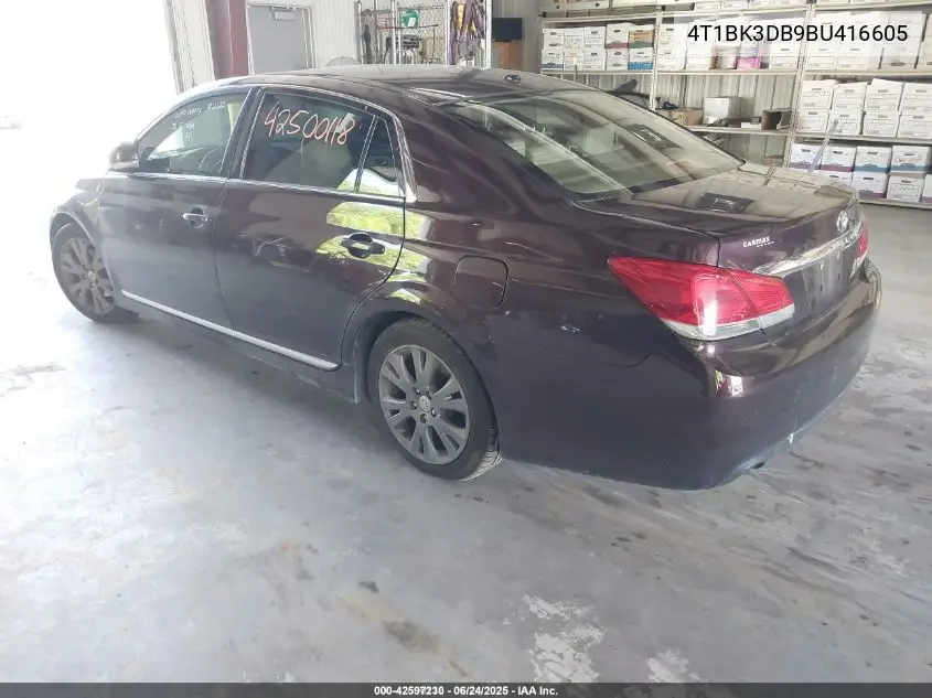 2011 Toyota Avalon VIN: 4T1BK3DB9BU416605 Lot: 42597230