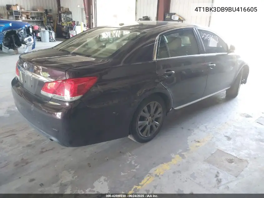 2011 Toyota Avalon VIN: 4T1BK3DB9BU416605 Lot: 42597230