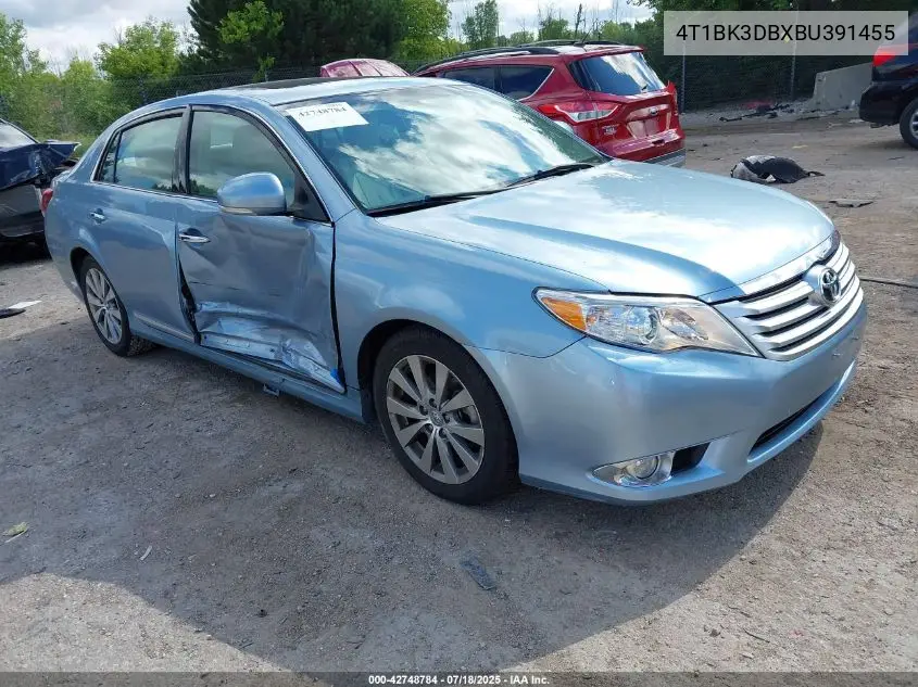 2011 Toyota Avalon Limited VIN: 4T1BK3DBXBU391455 Lot: 42748784