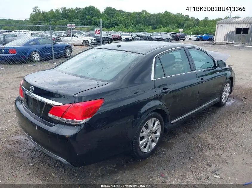 2011 Toyota Avalon VIN: 4T1BK3DB2BU413366 Lot: 42781758