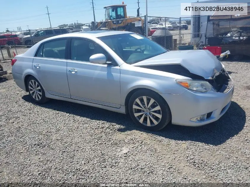 2011 Toyota Avalon Limited VIN: 4T1BK3DB2BU438946 Lot: 42785121