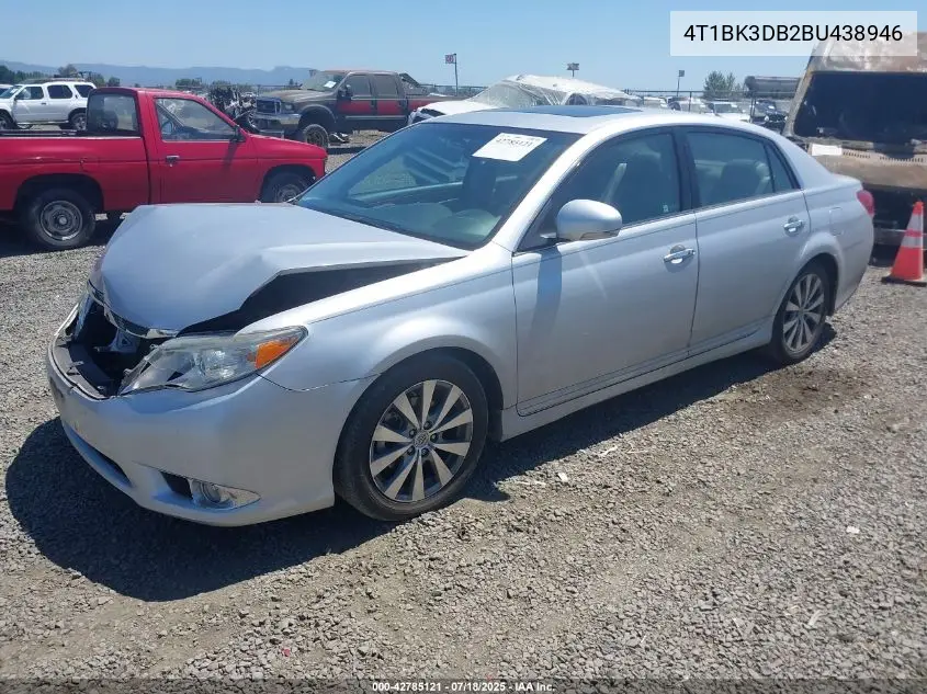 2011 Toyota Avalon Limited VIN: 4T1BK3DB2BU438946 Lot: 42785121