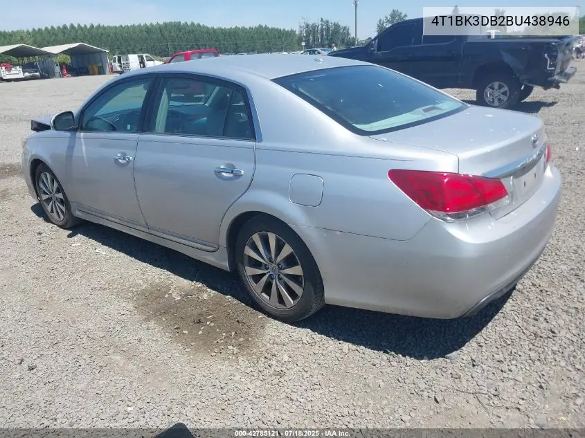 2011 Toyota Avalon Limited VIN: 4T1BK3DB2BU438946 Lot: 42785121