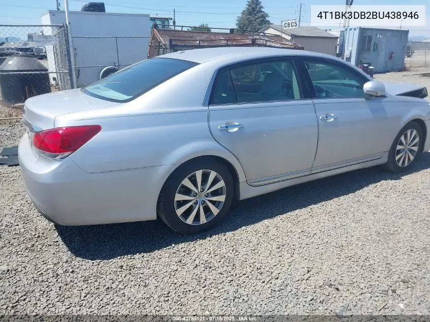 2011 Toyota Avalon Limited VIN: 4T1BK3DB2BU438946 Lot: 42785121